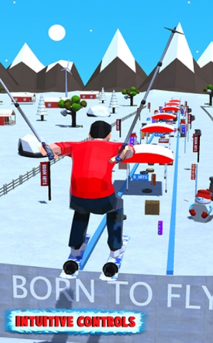特大坡道滑雪特技游戏截图