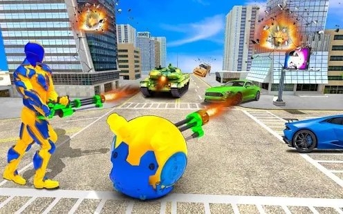 未来飞行机器人球变换游戏截图