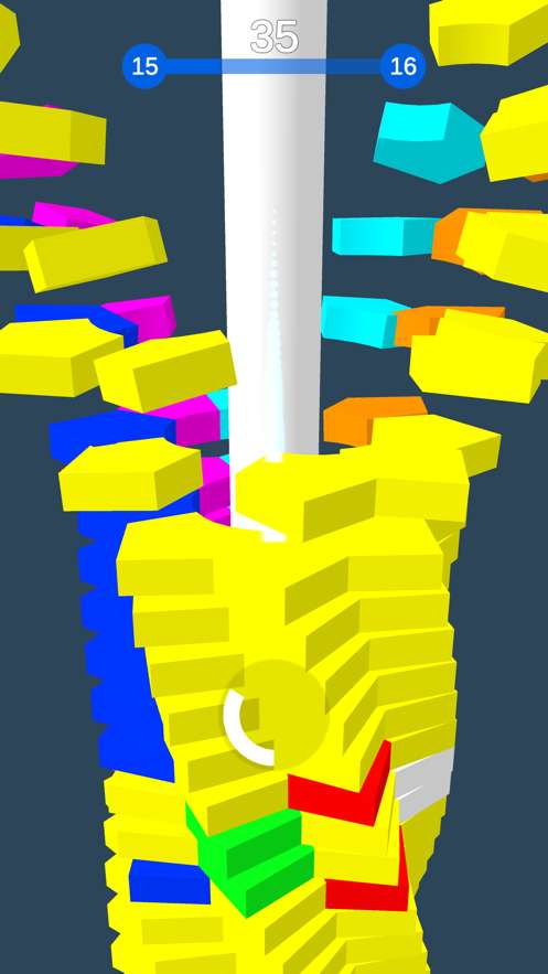 下降堆栈球游戏截图
