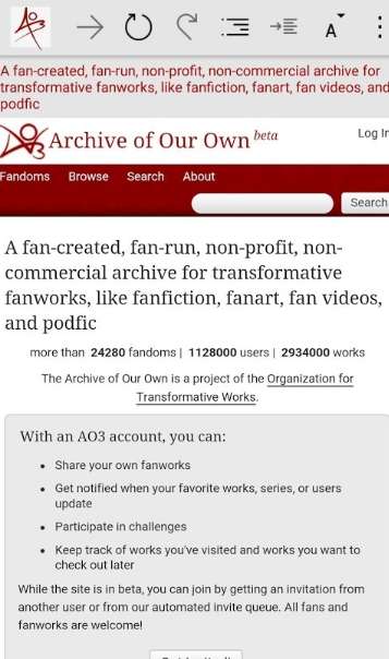 ao3中文网页版截图