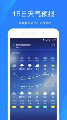 小米天气预报截图