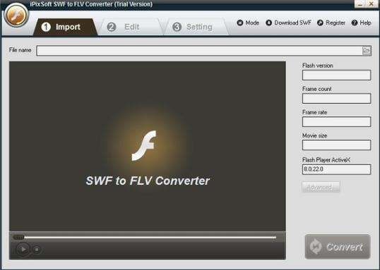 iPixSoft SWF to FLV Converter截图