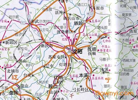 沈阳周边旅游景点地图高清版截图