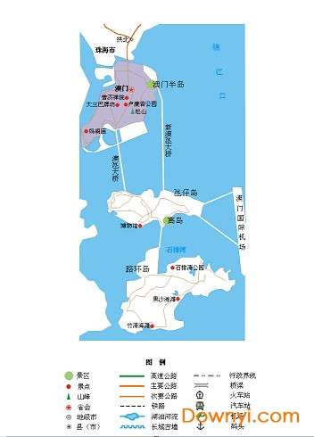 澳门旅游地图简图截图