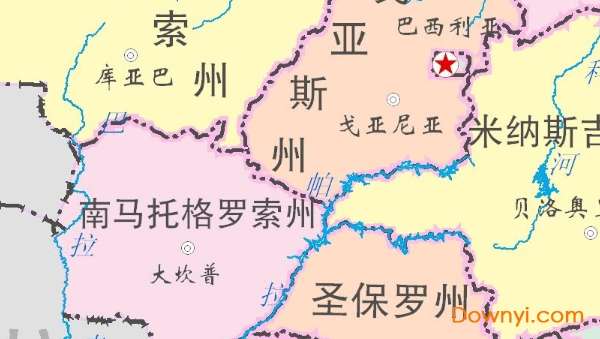 巴西地图高清版大图截图