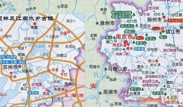 江苏省旅游地图高清版截图