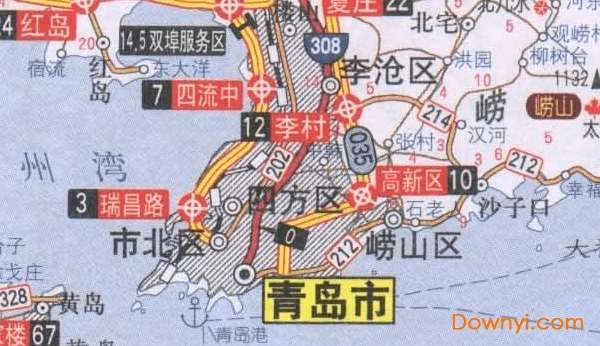 青岛市交通地图高清版截图