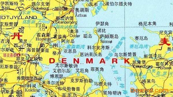 丹麦地图高清版大图截图