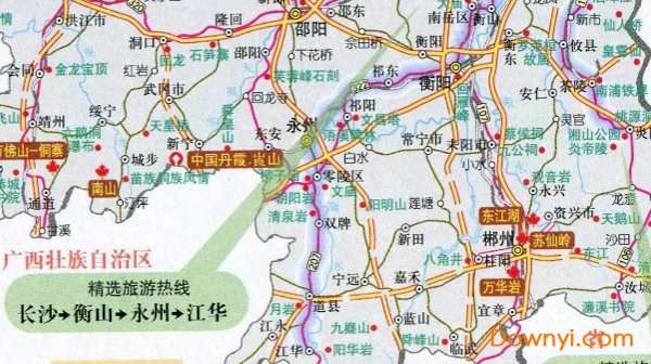 湖南旅游路线地图截图