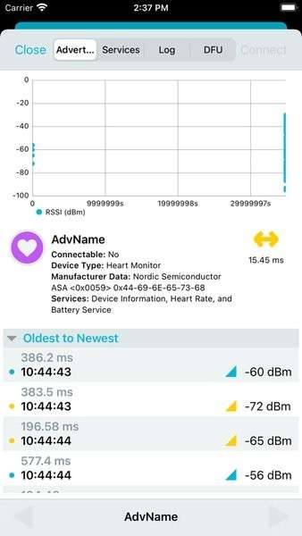 nRF Connect截图