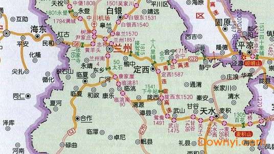 甘肃省高速公路地图全图截图