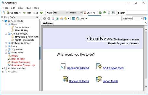 greatnews(rss阅读器)截图