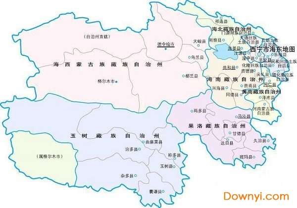 青海省简图电子版截图