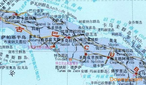 古巴地图高清中文版截图