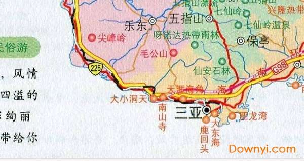 海南岛旅游线路图地图截图