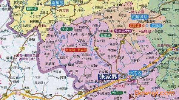 张家界市地图高清版截图