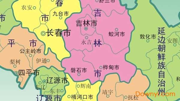 吉林省行政地图高清版截图