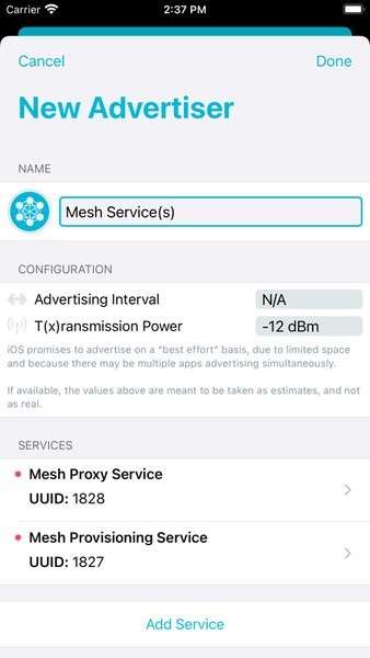 nRF Connect截图