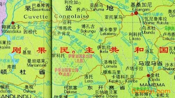 非洲刚果地图高清版截图