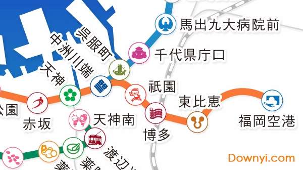福冈地铁线路图截图