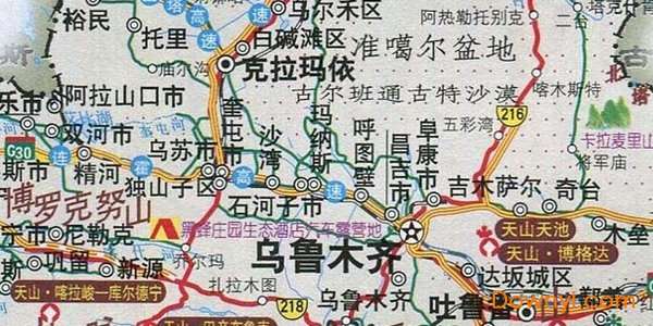 新疆自驾游地图截图