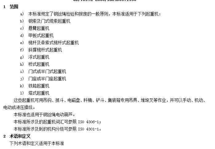 GB05972-2006起重机械用钢丝绳检验和报废实用规范截图