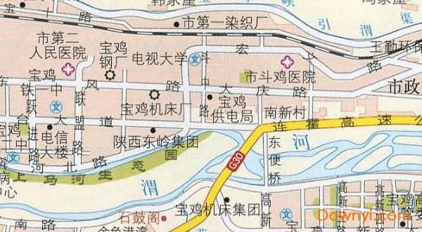 宝鸡地图高清版截图