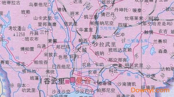 泰国旅游地图高清版截图