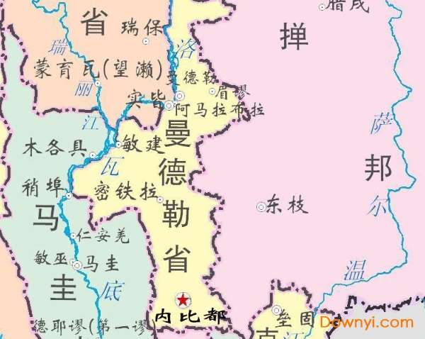 缅甸地图高清版大图截图