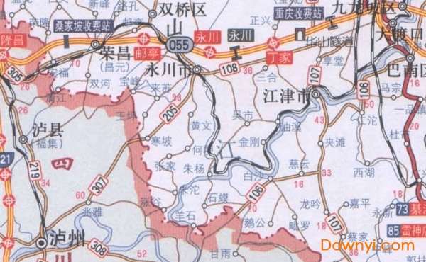 重庆市交通地图高清版截图