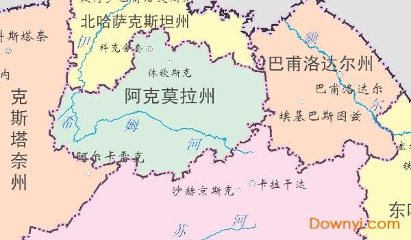 哈萨克斯坦中文版全图截图