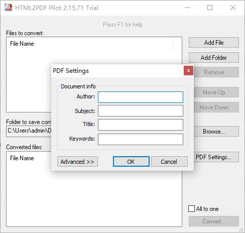 html2pdf pilot免费版截图