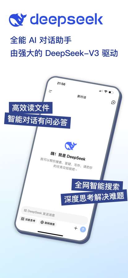 DeepSeek 在线提问截图