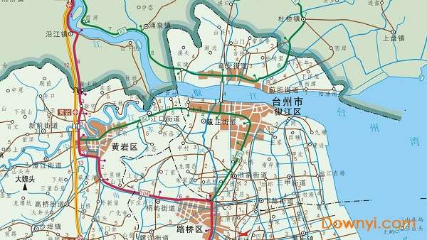 浙江台州地图高清版截图