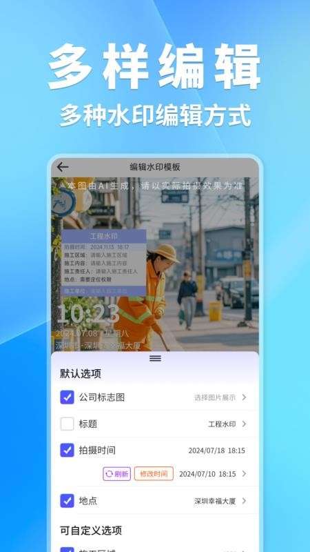 快捷水印相机打卡截图