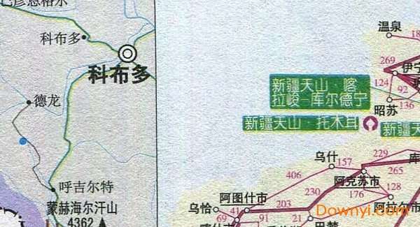 新疆东部旅游地图截图