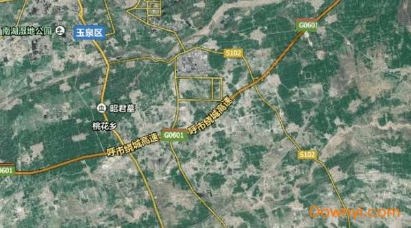 呼和浩特卫星地图全图截图