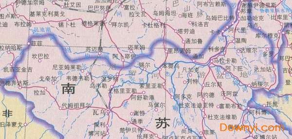南苏丹旅游地图截图