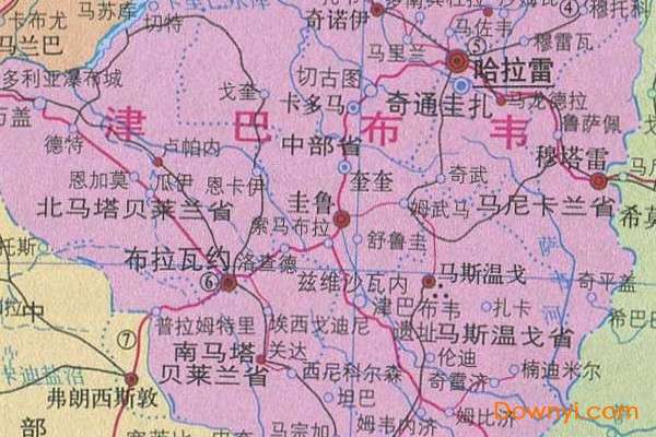 非洲南部地图截图