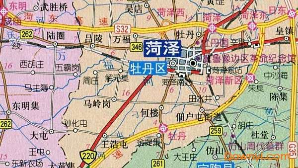 山东菏泽地图高清版截图