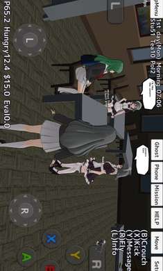 校园女生模拟器 英文版内置菜单截图