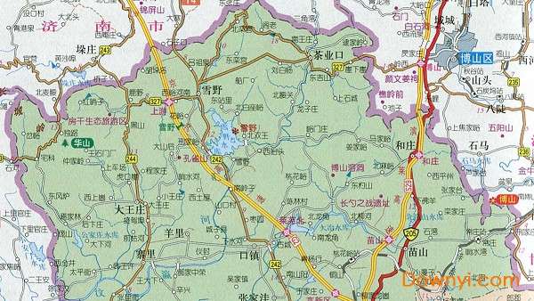 山东莱芜地图高清版截图