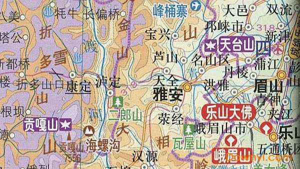 四川地形地图全图高清版截图