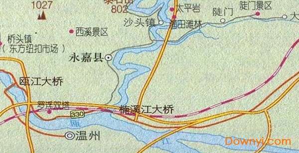 楠溪江景点导游图截图