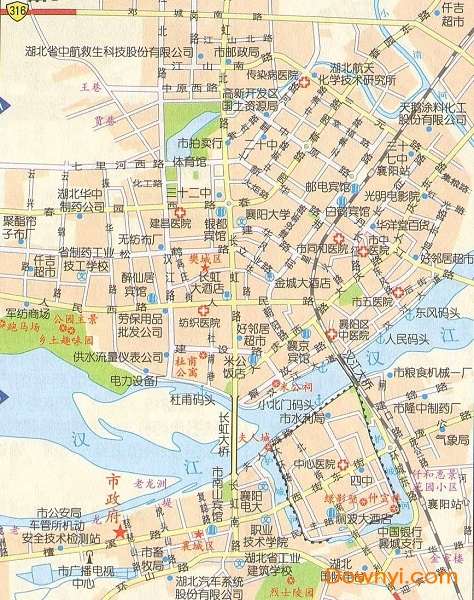 湖北襄阳地图高清版截图