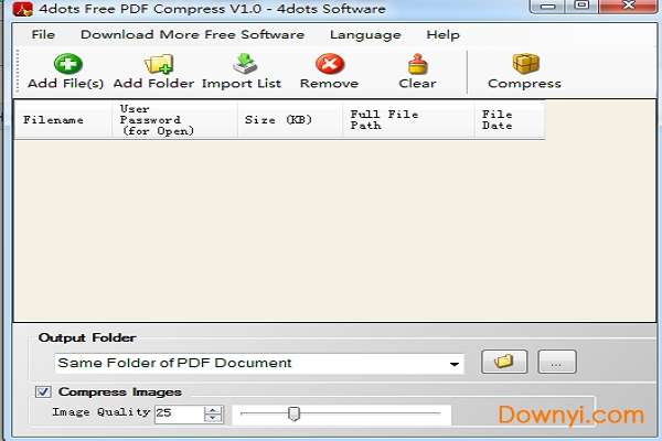 4dots free pdf compress软件截图
