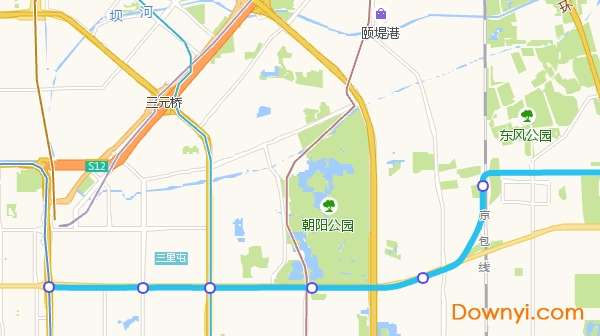 北京3号线地铁线路图截图
