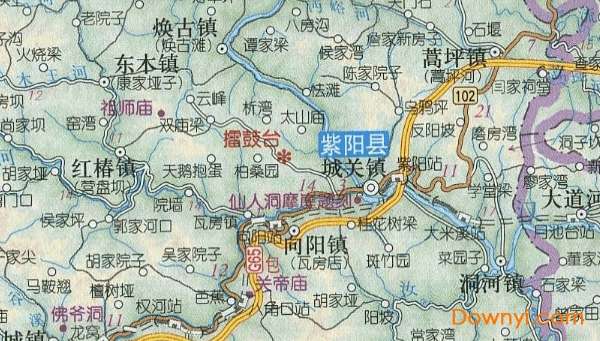 陕西紫阳县地图高清版截图