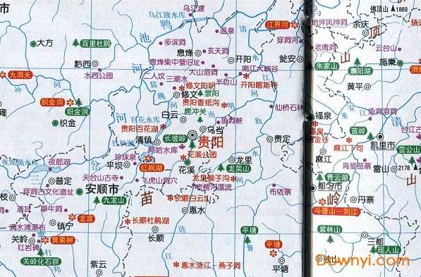 贵州省旅游地图全图高清版截图