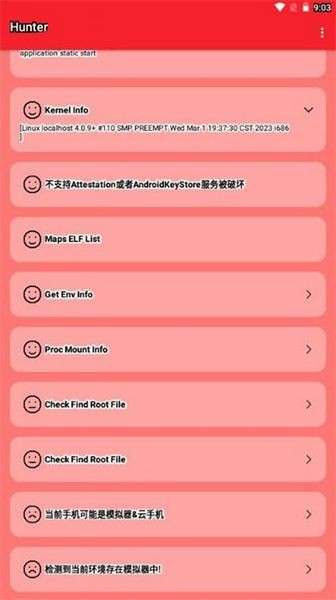 hunter检测截图
